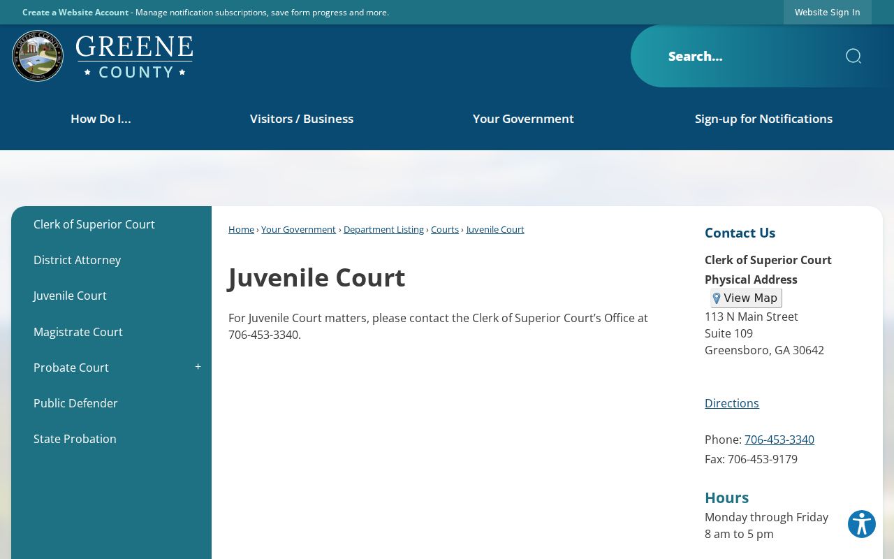 Greene County warrant search juvenile court route