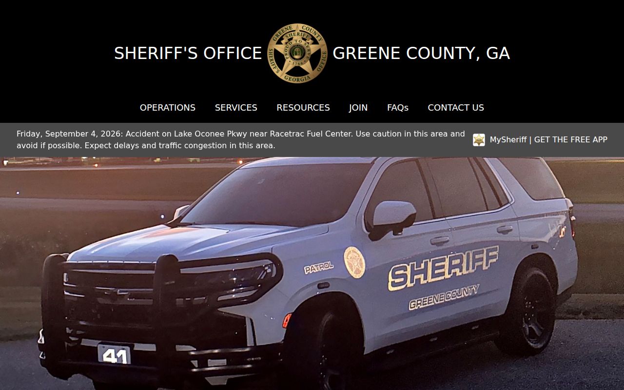 Greene County warrant search Sheriff website