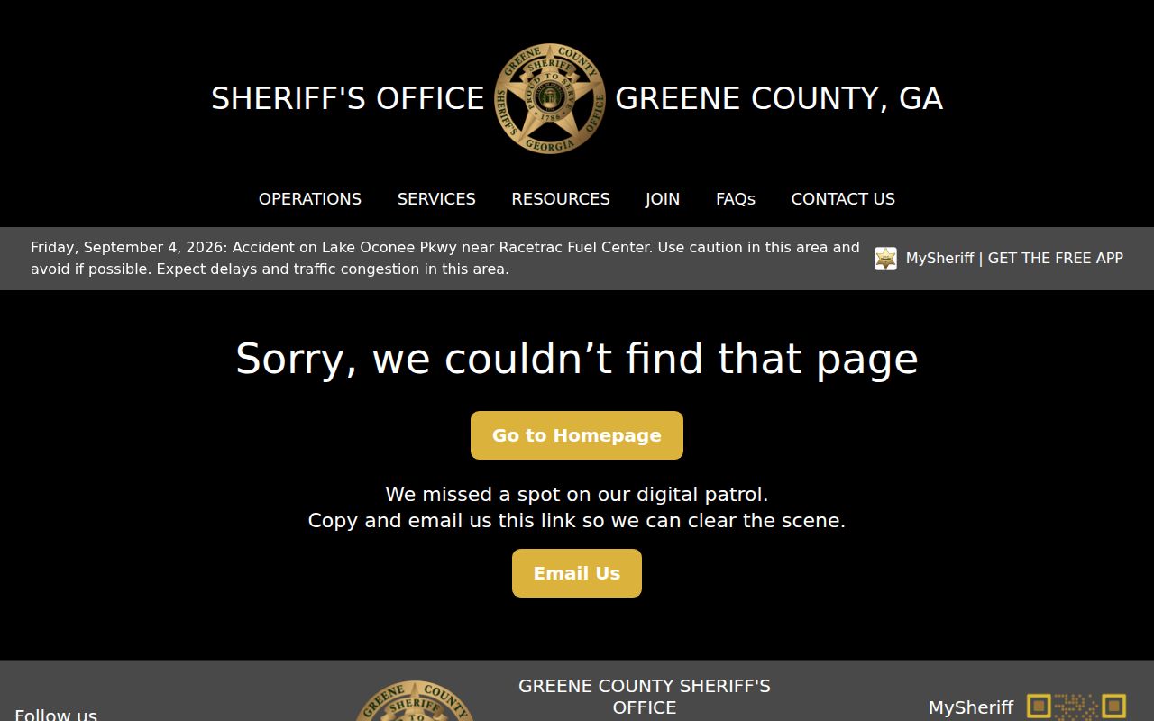 Greene County active warrants Sheriff records route